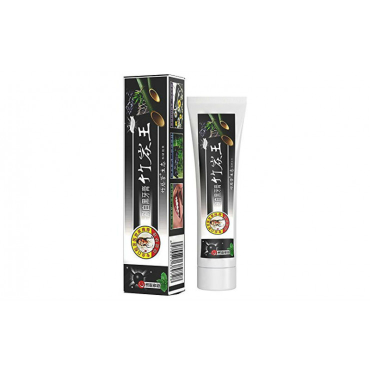 Pasta de dinti pe baza de carbune din bambus 160gr — fotografia 5