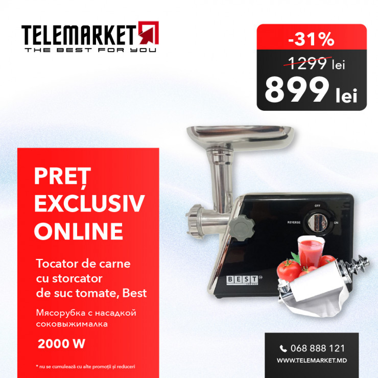 Tocator de carne cu storcator de suc tomate Best 2000W