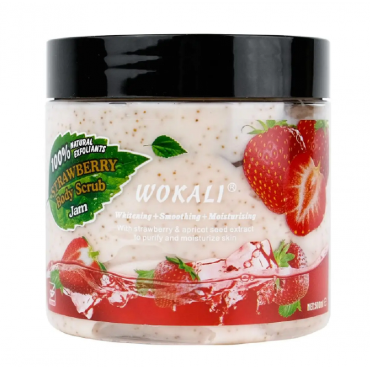 Scrub de corp Wokali Capsuni 500ml