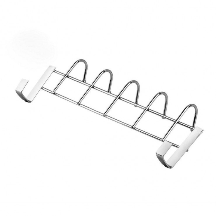 Cuier cu agatare din inox, 5 cirlige — fotografia 2