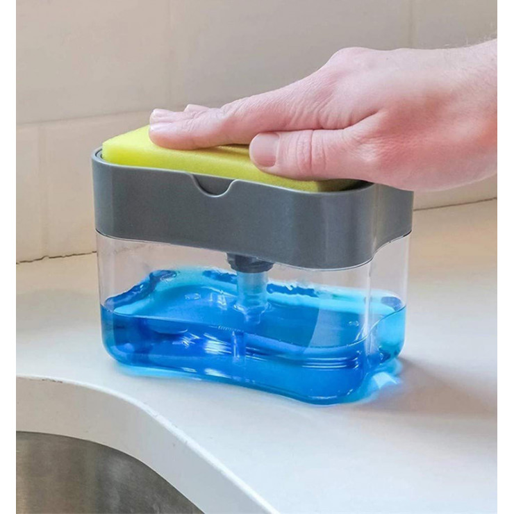 Dozator pentru burete de bucatarie Soap Pump Sponge Caddy — fotografia 2