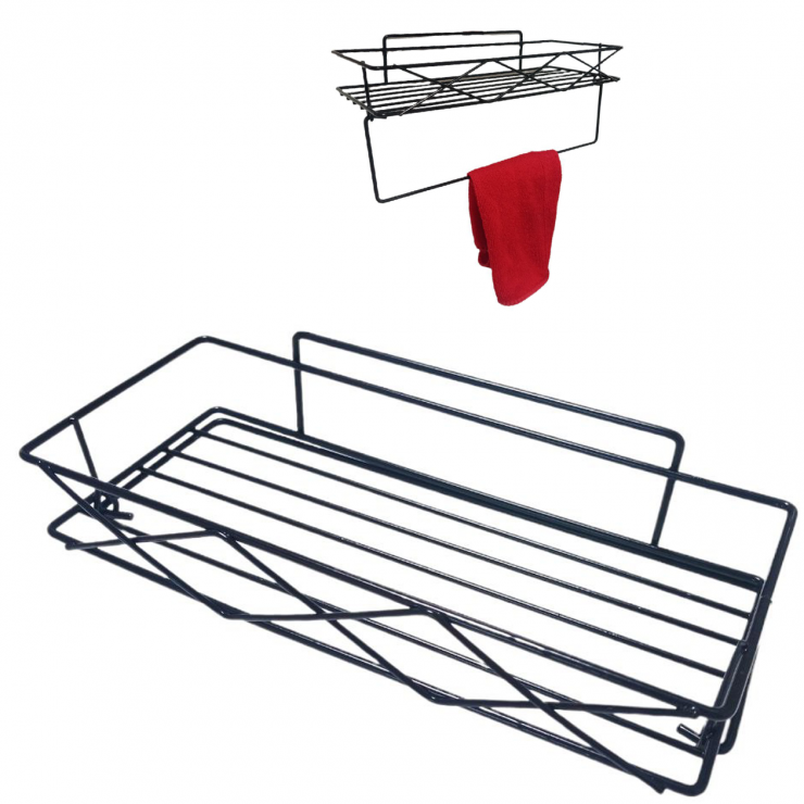 Polita metalica Black 5x11х27см — fotografia 2