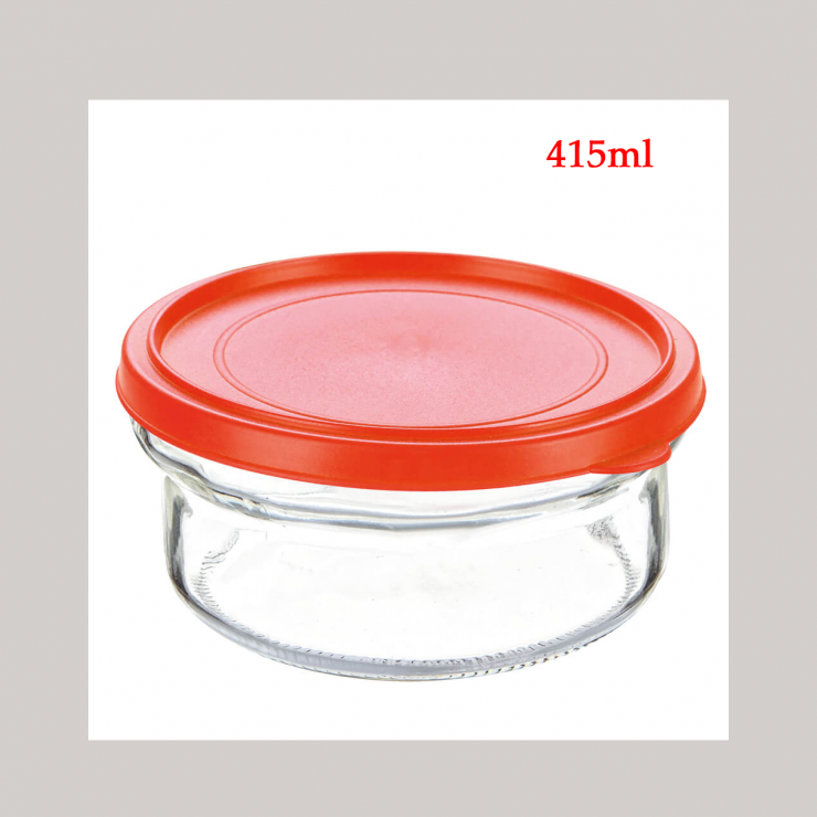 Caserola sticla cu capac 415ml Mily Home