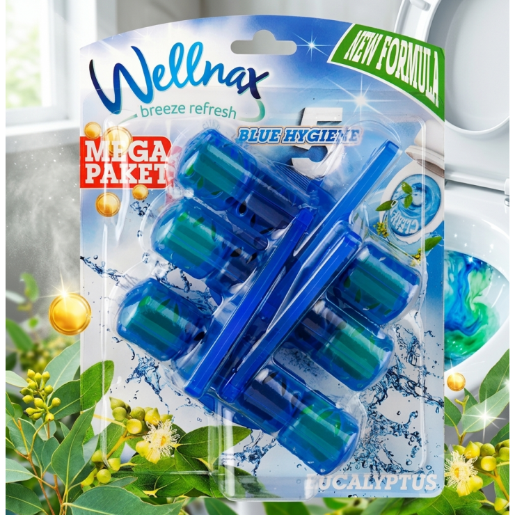 Sapun pentru vasul de toaleta Blue Water Eucaliptus 3x50g Wellnax