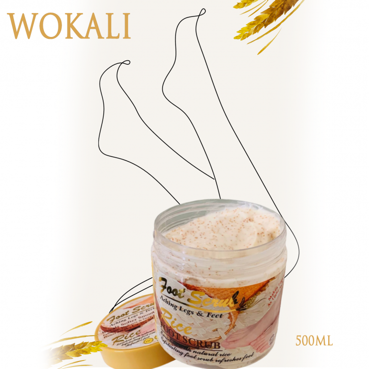 Scrub pentru picioare cu orez Wokali 500ml