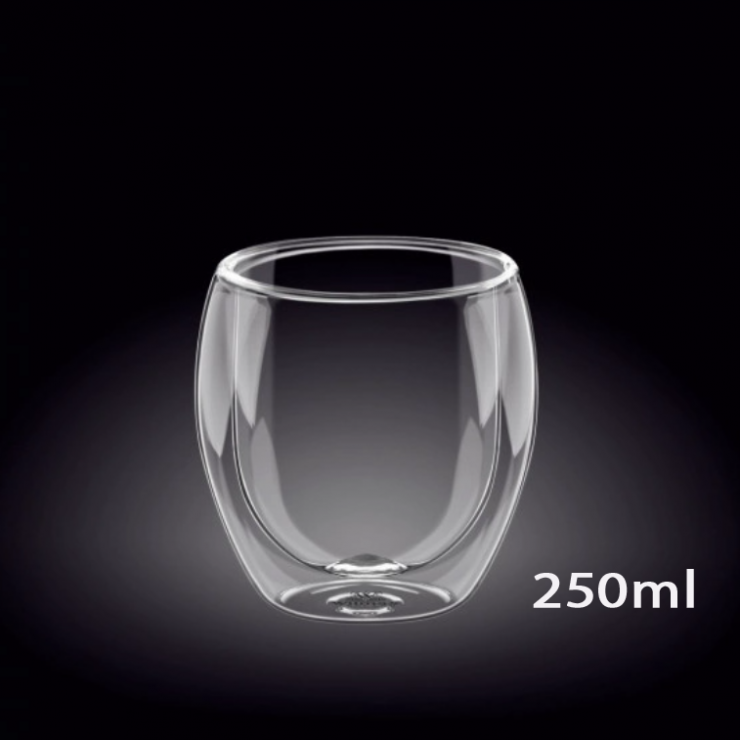 Pahar sticla pereti dubli 250ml