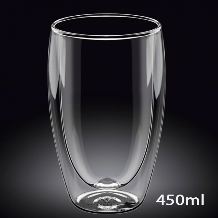 Pahar sticla pereti dubli 450ml