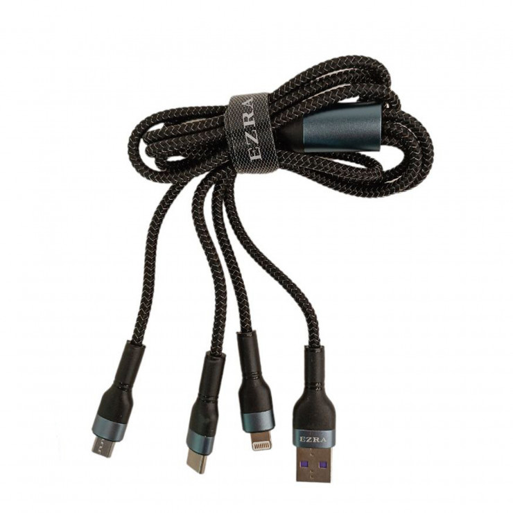 Cablu 3 in 1 USB 1.2m EZRA (DC207) — fotografia 2