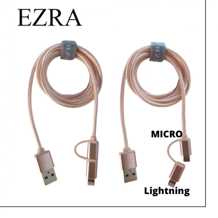 Cablu 2 in 1 MICRO - LIGHTNING 1m EZRA (DC81)