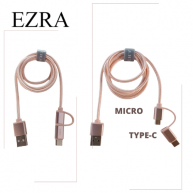 Cablu 2 in 1 MICRO + TYPE-C 1m EZRA (DC81)