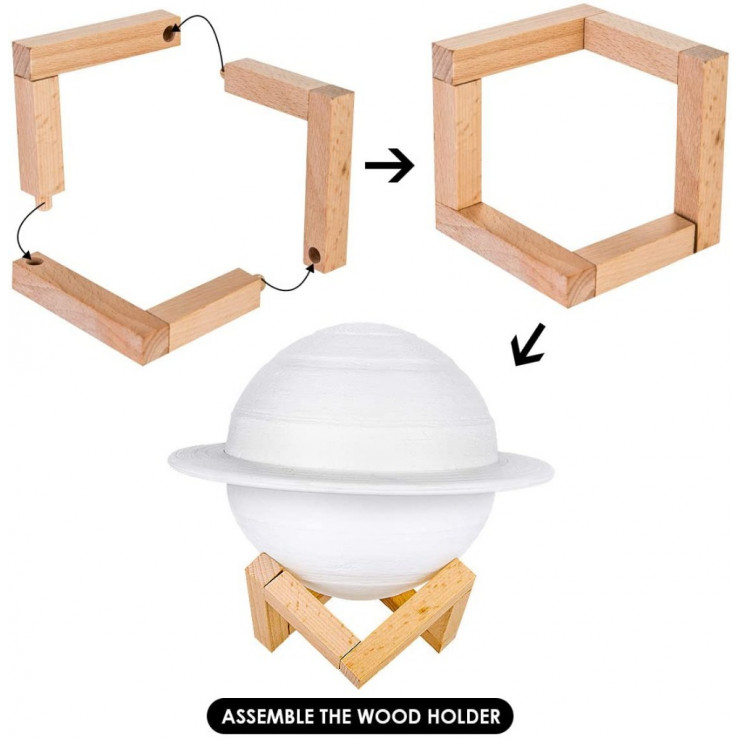 Veioza 3D SATURN 15 сm — fotografia 5