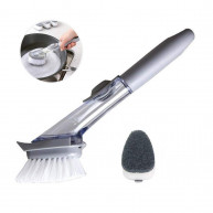 Perie cu dozator pentru solutie vase 2in1 (perie/burete)