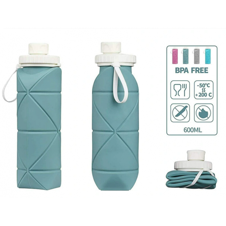 Sticla pliabila din silicon 600 ml