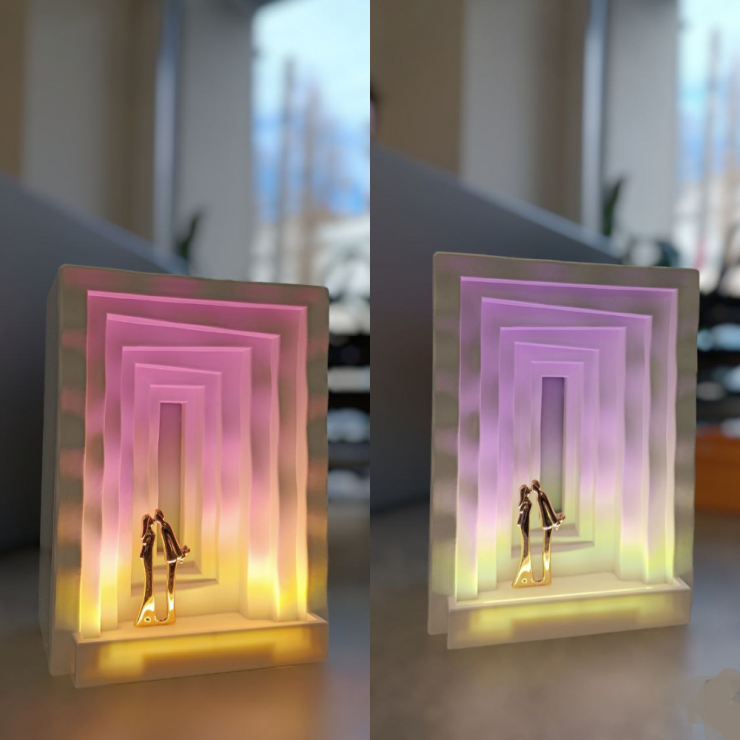 Lampa cu iluminare colorata Mire si Mireasa