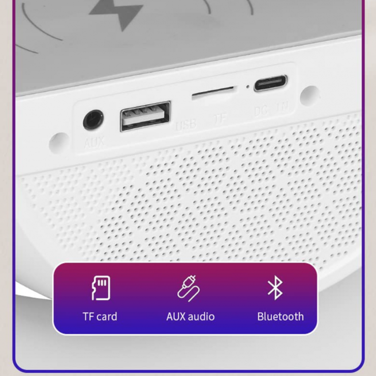 Lampa cu boxa Bluetooth si incarcator pentru telefon — fotografia 4