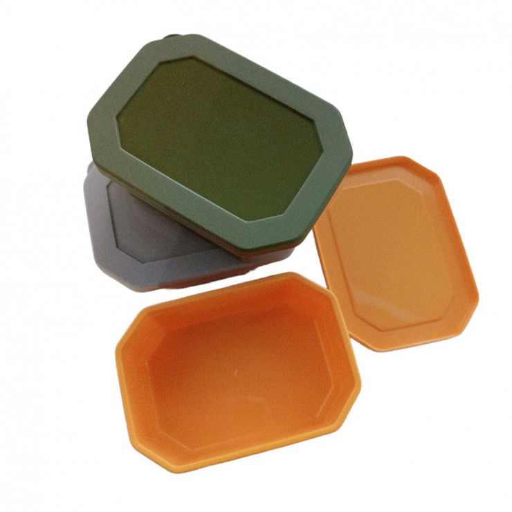 Caserole URVE, set 3 buc, Dikdortgen Saklama Kabi
