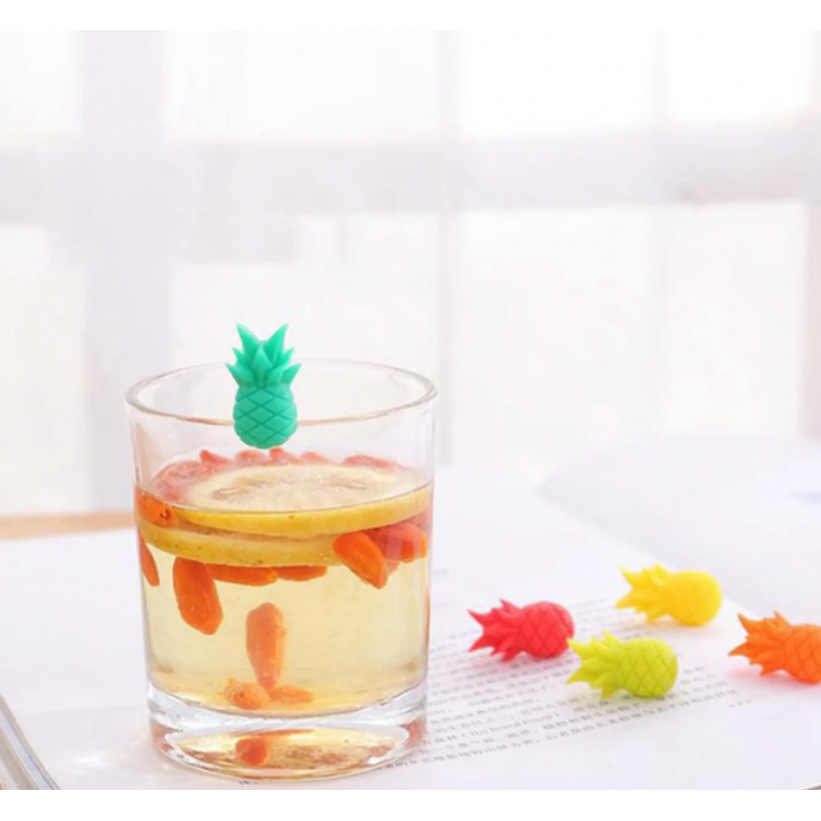 Indicatori personalizati pentru pahare 6 buc Ananas