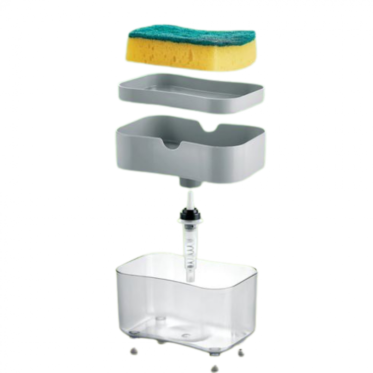 Dozator cu burete pentru detergent vase SunPlast — fotografia 4