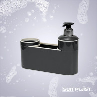 Dozator sapun cu organizator 3in1 250ml SunPlast