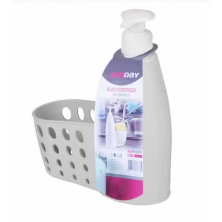 Dozator sapun cu husa burete 400ml SunPlast — fotografia 2