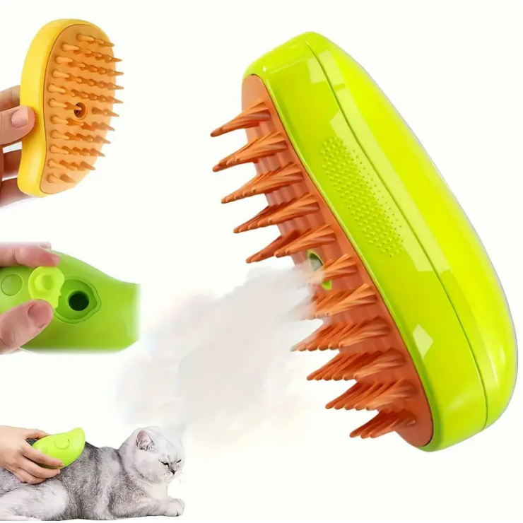 Perie pentru pieptanat animale cu umidificator