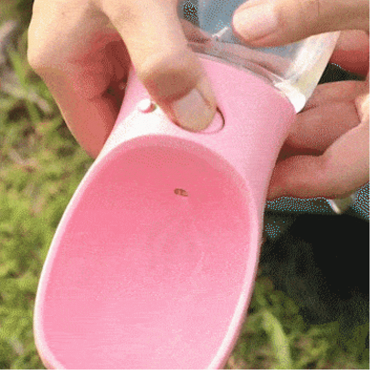 Sticla tip bol cu eliberare apa pentru hidratare caini sau alte animale de companie 350ml — fotografia 2