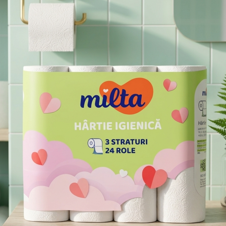 Hirtie igienica MILTA 24 role 3 str