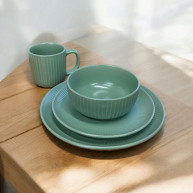 Set farfurii 16 buc, Ceramica Green