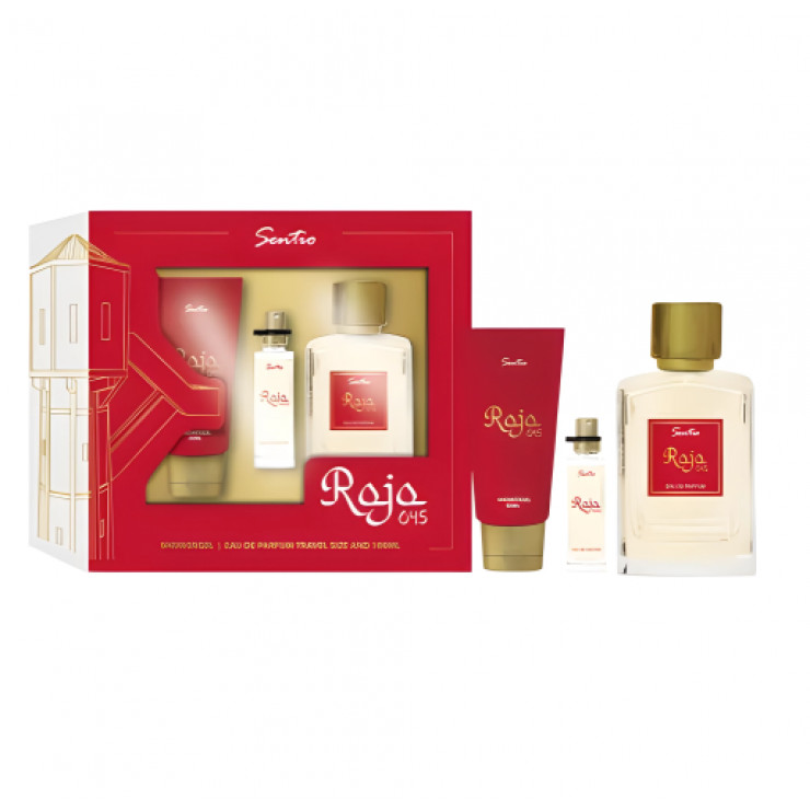 Set Sentio Rojo gel dus 50ml + parfum 15 ml + parfum 100 ml (pentru ea)