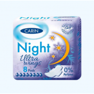 Absorbante igienice Carin Ultra Night Wings 8 buc