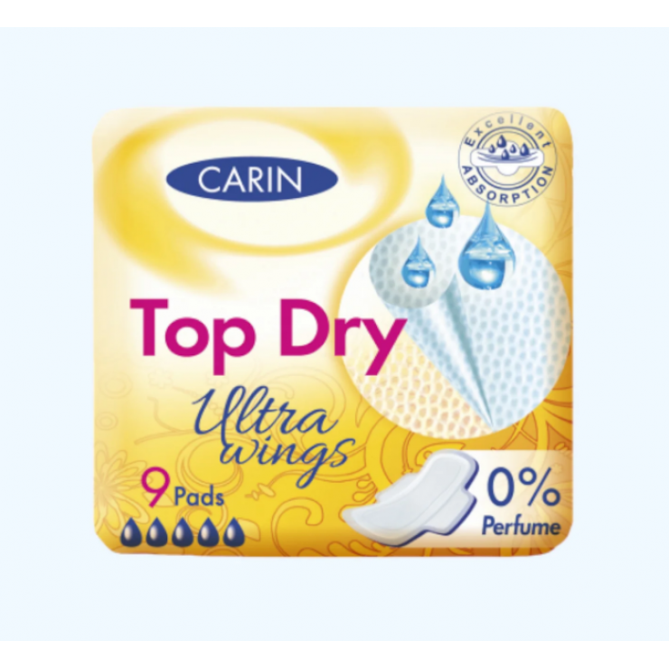 Absorbante igienice Carin Ultra Top DRY Wings 9 buc