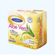 Absorbante igienice Carin, Ultra Aloe Vera, 9 buc