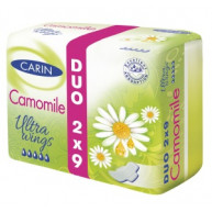 Absorbante igienice Carin Ultra Camomile Duo Wings 18 buc