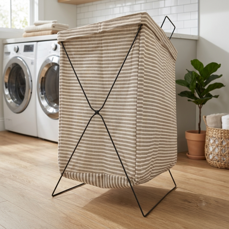 Cos pentru rufe textil 35х25х55 cm — fotografia 3