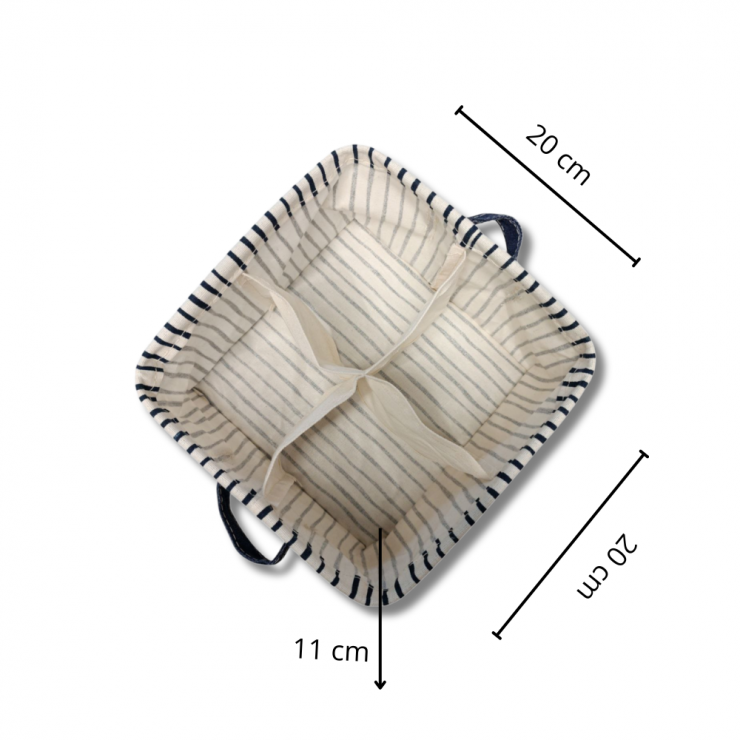 Cos textil cu sectiuni 20х20х11 cm — fotografia 2