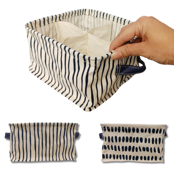 Cos textil cu sectiuni 20х20х11 cm