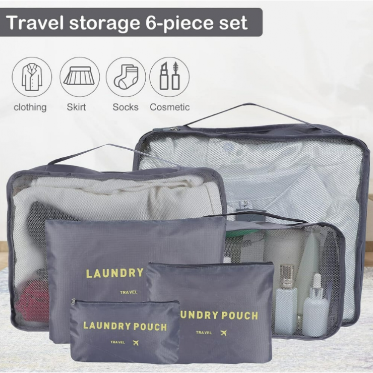 Organizator de bagaje Travel 6buc — fotografia 4