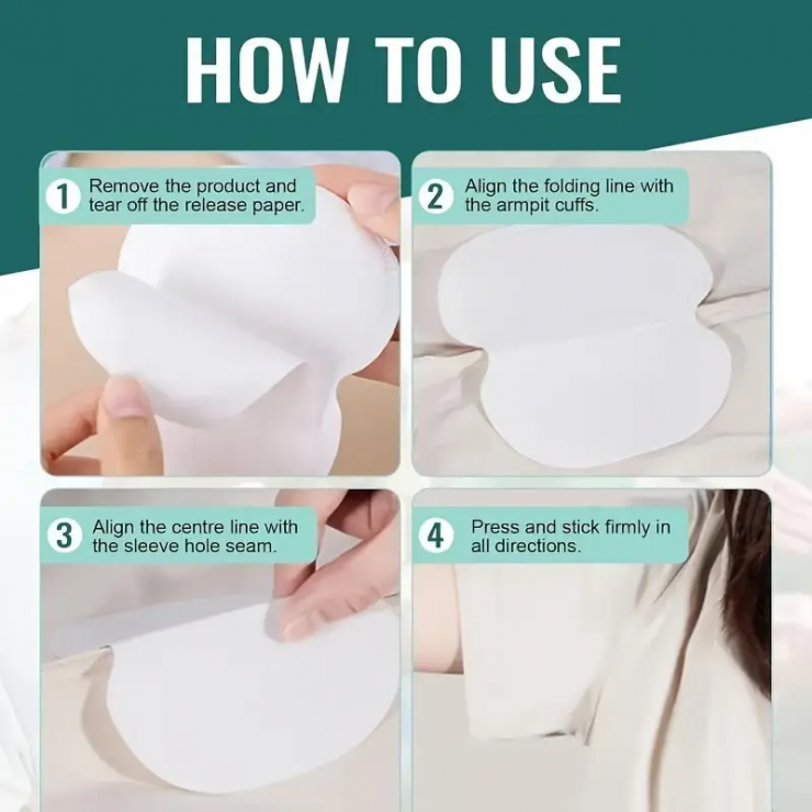 Autocolante antiperspirante pentru axile 10 buc — fotografia 5
