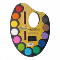 Set acuarele 12 culori cu pensula Artist Palette Vneeds
