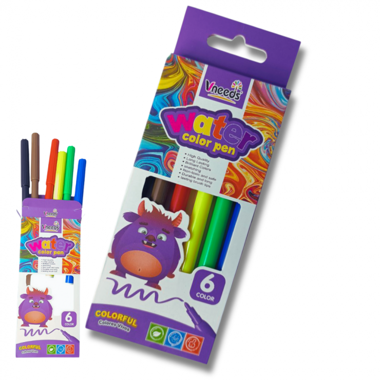 Set de сarioci 6 buc Water color pen Vneeds