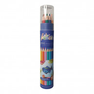 Set creioane colorate / penar rotund cu ascutitoare 12 buc Vneeds
