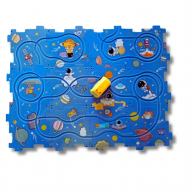 Drum cu masina puzzle Puzzle Rail Car