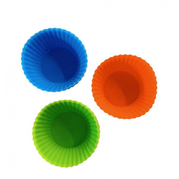 Set forme silicon pentru briose, rotunde 12 buc — fotografia 4