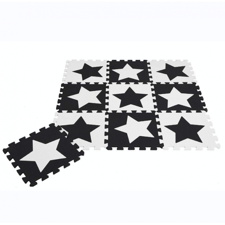 Covoras-puzzle Stea alb-negru 30х30х1cm — fotografia 4