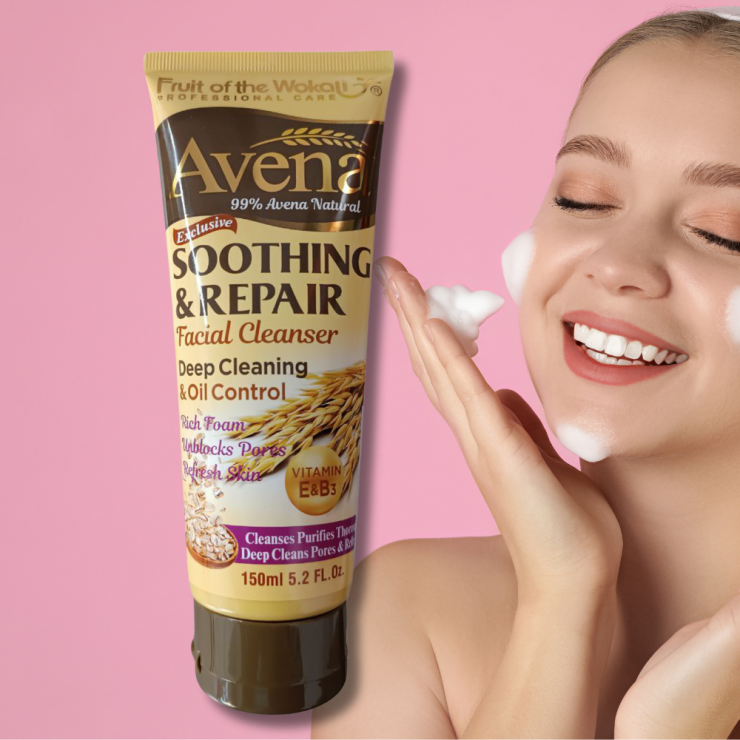Spuma de curatare pentru fata Avena 150 ml / Wokali