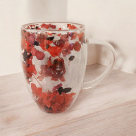 Cana cu pereti dubli si decor colorat 350 ml (nr2)
