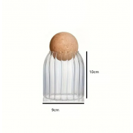 Borcan cu capac bila din pluta 9x10cm, 500ml