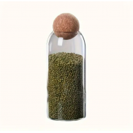 Borcan cu capac bila din pluta 9x20cm (1075ml)