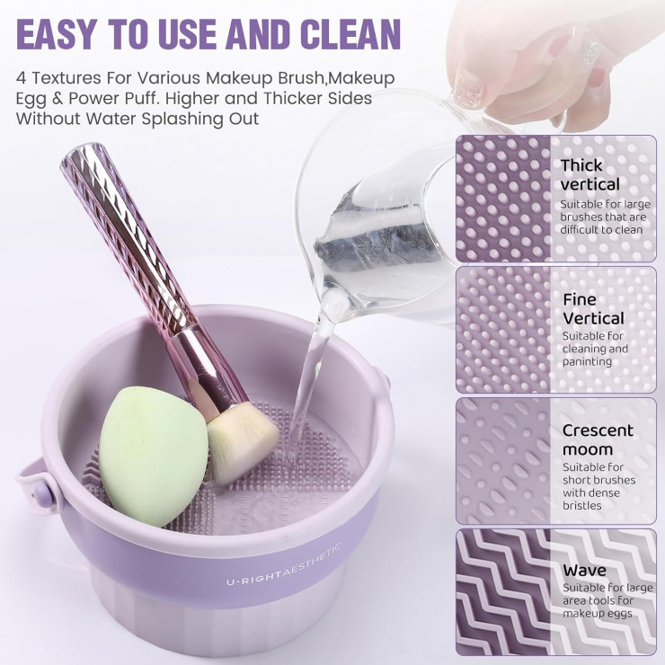 Dispozitiv pentru curățarea și uscarea pensulelor Makeup cleaning box — fotografia 3