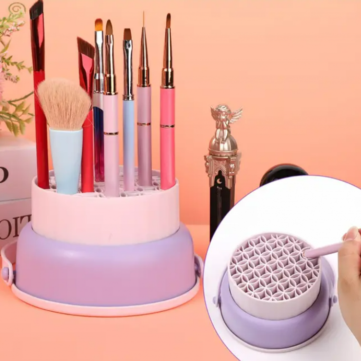Dispozitiv pentru curățarea și uscarea pensulelor Makeup cleaning box